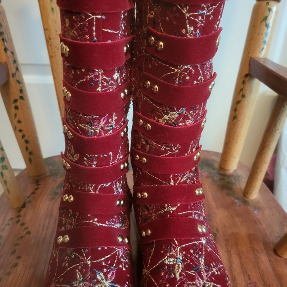 ♥️NWT♥️ TRISH SCULLY GIRLS CRIMSON BOOTS - Picture 4 of 16
